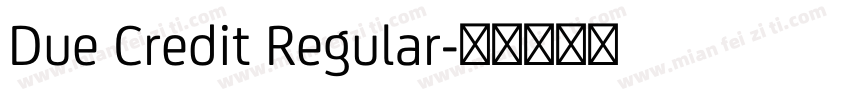 Due Credit Regular字体转换